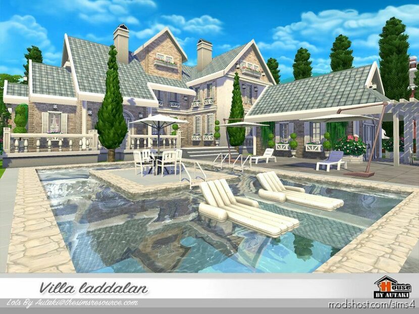 Sims 4 House Mod: Villa Laddalan No CC (Featured)