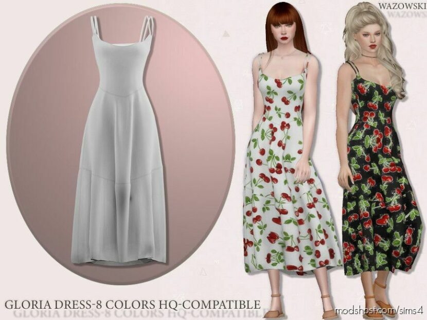 Sims 4 Party Clothes Mod: Gloria Dress (Featured)