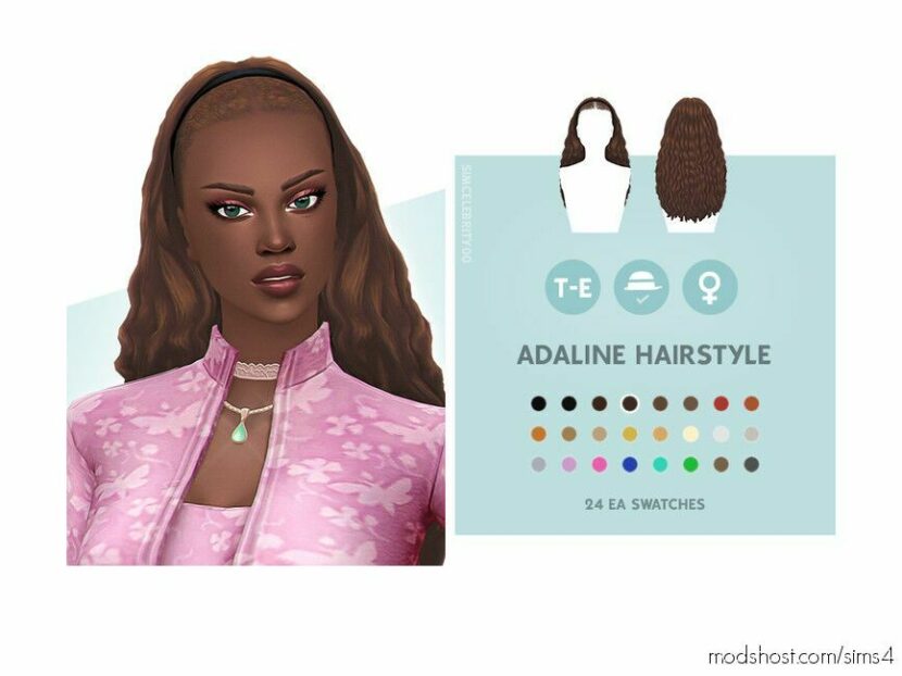 Sims 4 Female Mod: Adaline Hairstyle (Featured)