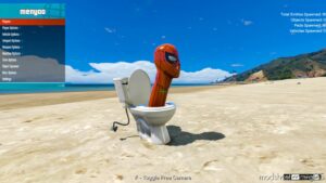 GTA 5 Player Mod: Skibidi Toilet Spider Head (Image #3)