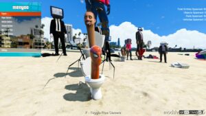 GTA 5 Player Mod: Skibidi Toilet Spider Head (Image #4)