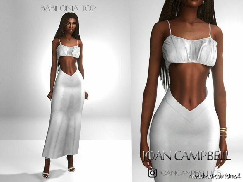 Sims 4 Elder Clothes Mod: Babilonia SET (TOP+Skirt) (Featured)