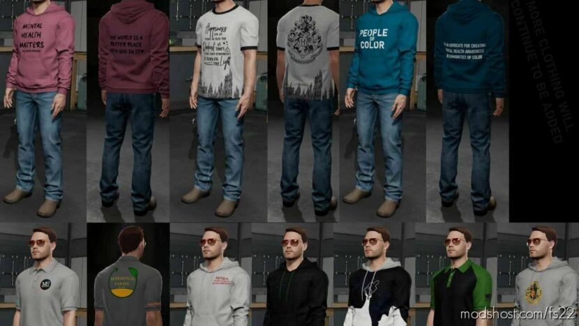 FS22 Mod: Wardrobe Plus Casual Clothing Pack (Featured)