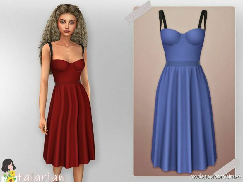 Sims 4 Elder Clothes Mod: Katherine Dress (Featured)