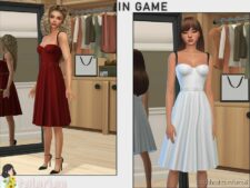 Sims 4 Elder Clothes Mod: Katherine Dress (Image #2)