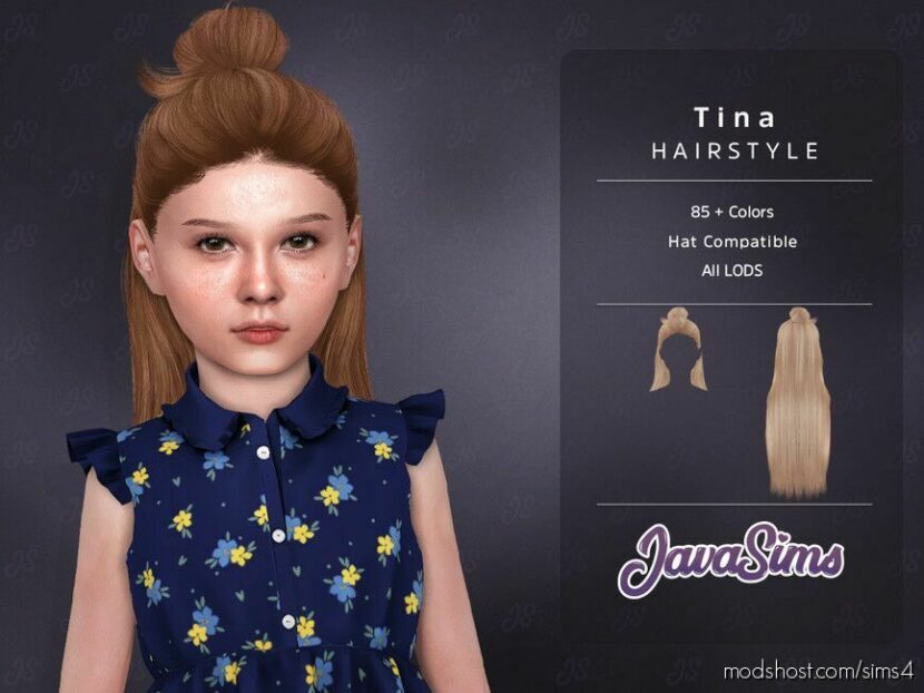 Sims 4 Kid Mod: Tina (Child Hairstyle) (Featured)