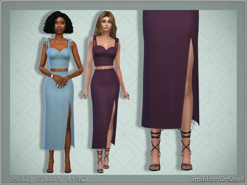 Sims 4 Formal Clothes Mod: Polly Skirt. (Featured)