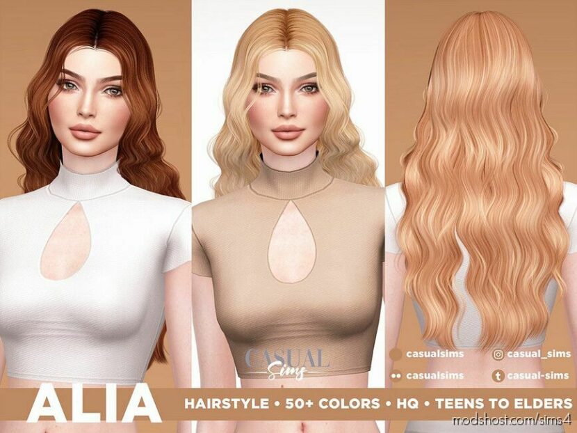 Sims 4 Female Mod: Alia Hairstyle (Featured)