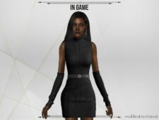 Sims 4 Elder Clothes Mod: Sonya Dress (Image #2)