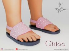 Sims 4 Kid Shoes Mod: Chloe – Toddler Slippers With Pearls (Featured)