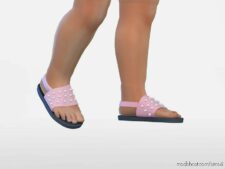 Sims 4 Kid Shoes Mod: Chloe – Toddler Slippers With Pearls (Image #2)