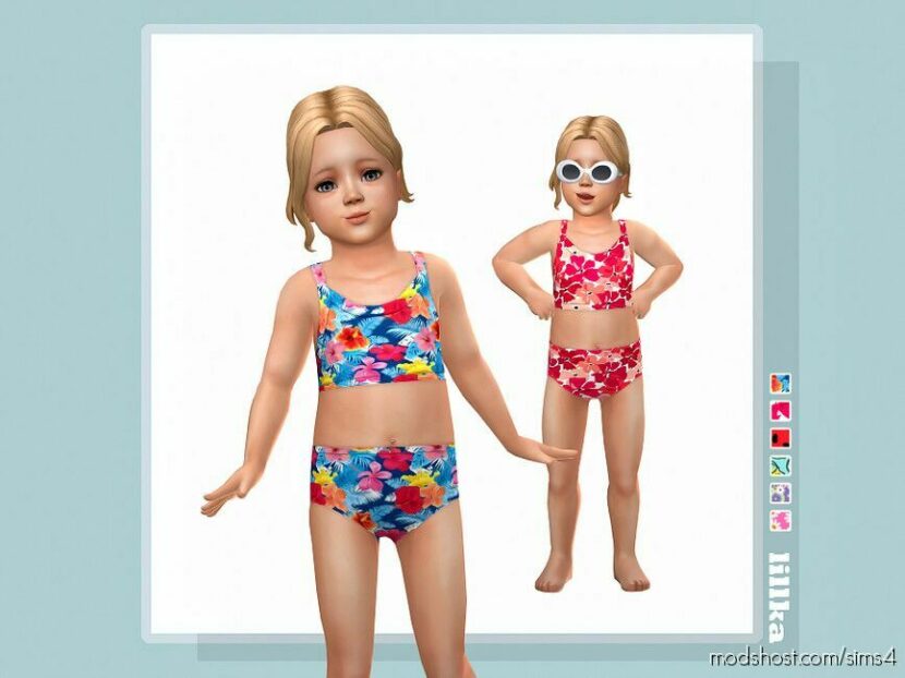 Sims 4 Swimwear Clothes Mod: Toddler Swimsuit P23 (Featured)