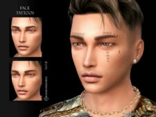 Sims 4 Mod: Face Tattoos N29 (Featured)