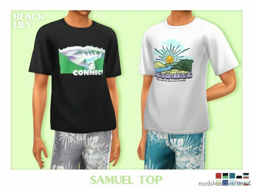 Sims 4 Elder Clothes Mod: Samuel TOP (Featured)