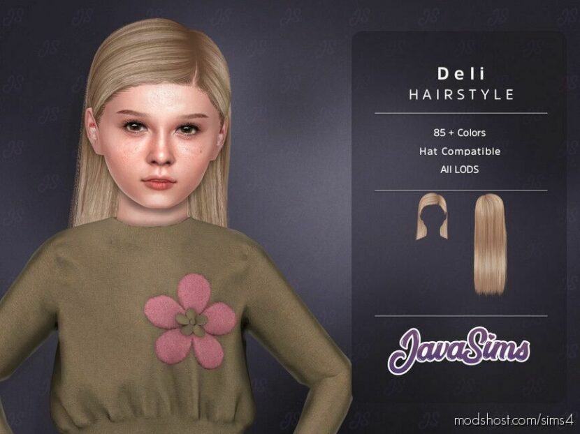 Sims 4 Kid Mod: Deli (Child Hairstyle) (Featured)