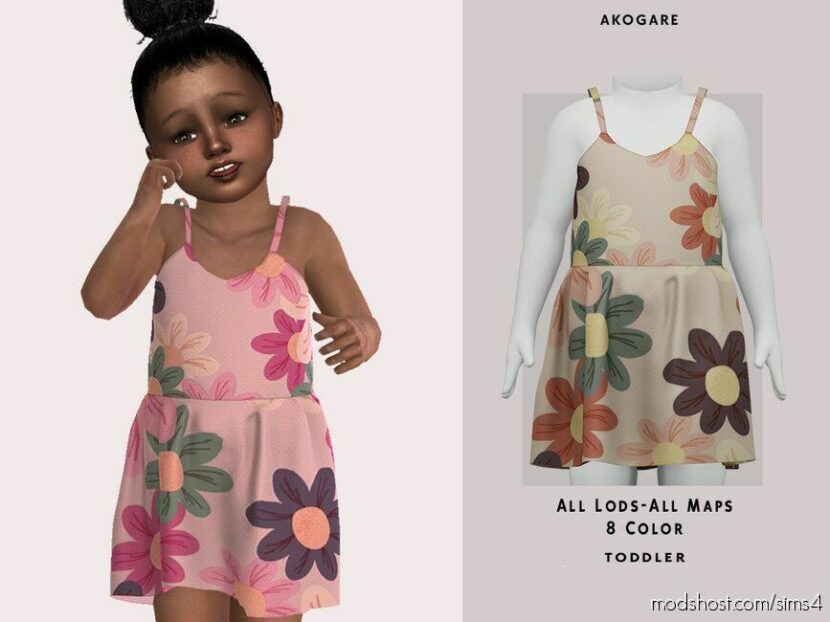 Sims 4 Female Clothes Mod: T-Muriel Dress (Featured)