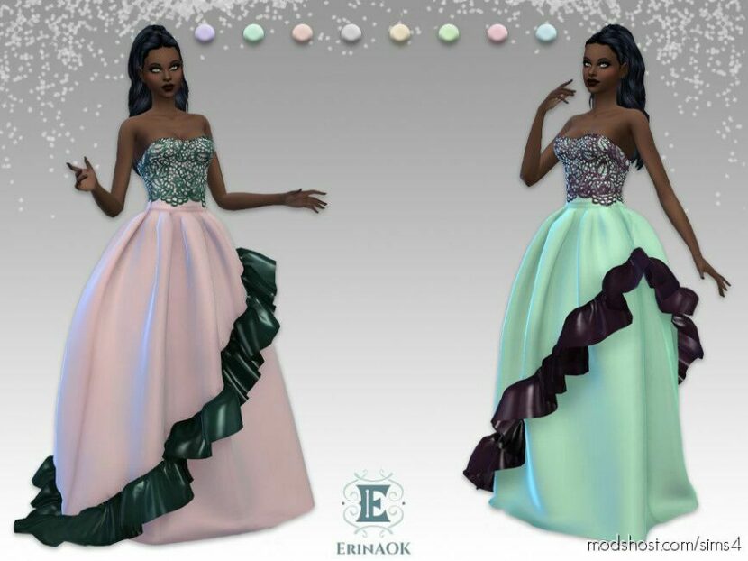 Sims 4 Teen Clothes Mod: Women’s Gown 06.25.23 (Featured)