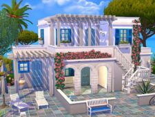 Sims 4 Mod: Greek Summer House NO CC (Featured)