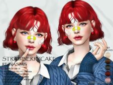 Sims 4 Female Mod: 75 – Strawberrycake Hair (Image #2)