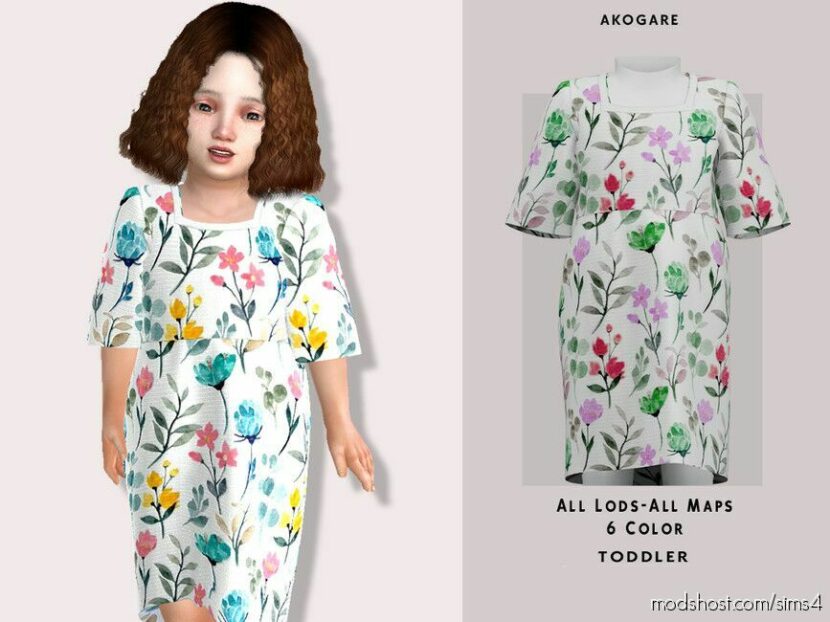 Sims 4 Female Clothes Mod: T-Summer Dress (Featured)