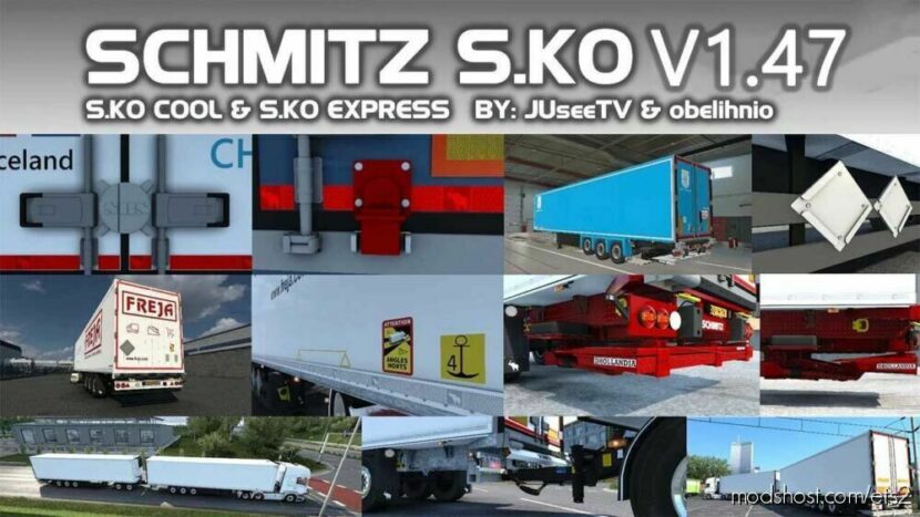 ETS2 Schmitz Trailer Mod: S.KO V1.8C 1.47 (Featured)