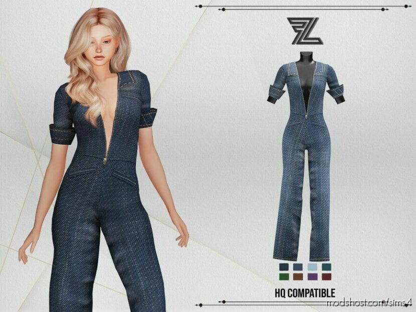 Sims 4 Female Clothes Mod: Hera Jumpsuit (Featured)