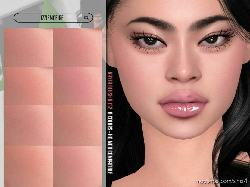 Sims 4 Female Makeup Mod: IMF Kayla Blush N.132 (Featured)