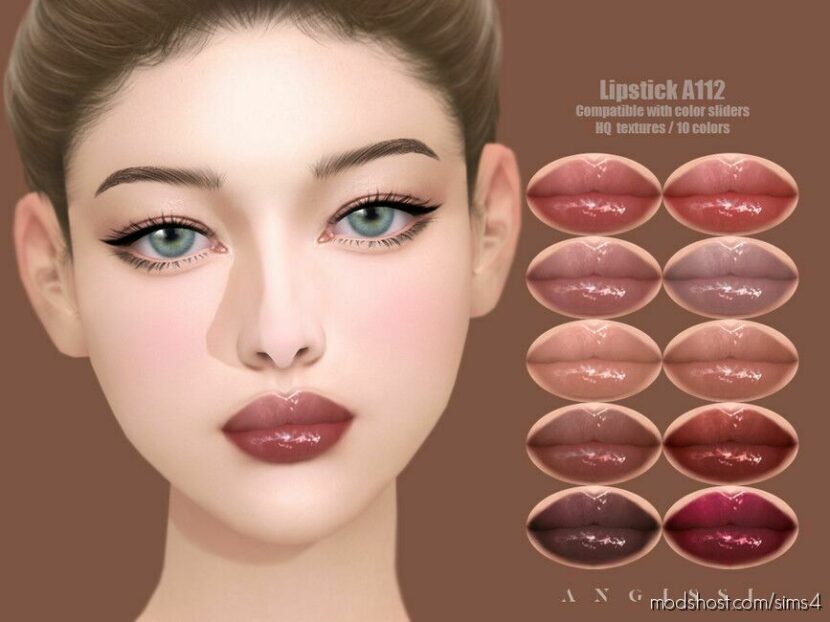 Sims 4 Lipstick Makeup Mod: A112 (Featured)