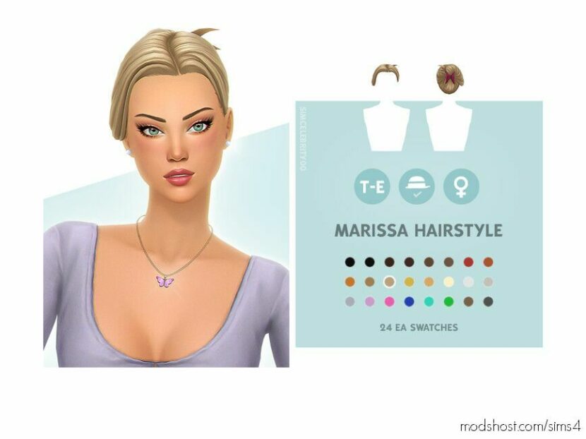 Sims 4 Female Mod: Marissa Hairstyle (Featured)