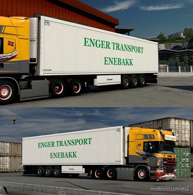 ETS2 Krone Mod: SCS Krone Cool Liner Knut Enger Transport Skin 1.47 (Featured)