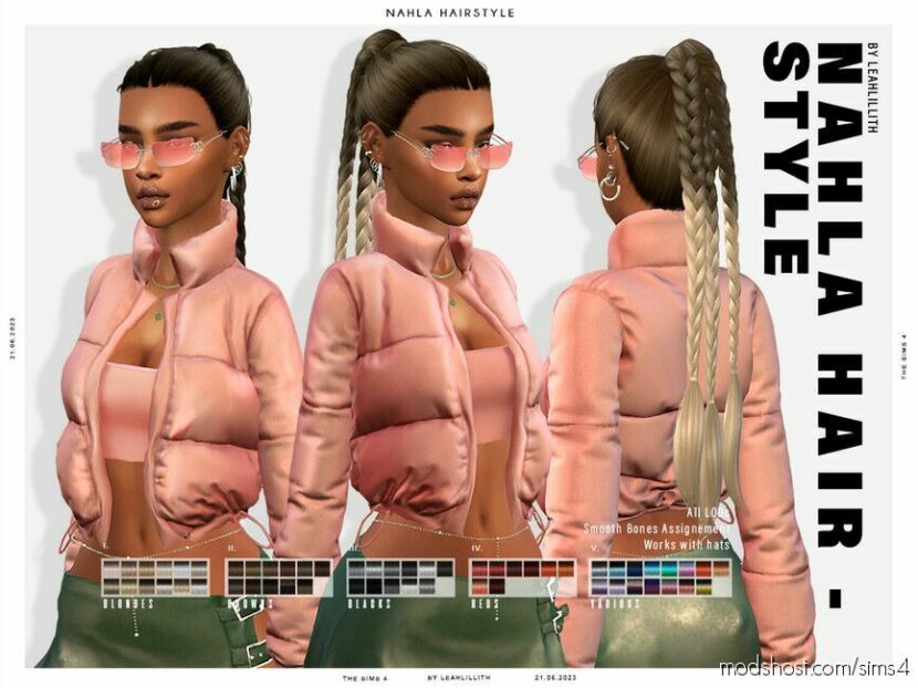 Sims 4 Female Mod: Nahla Hairstyle (Featured)