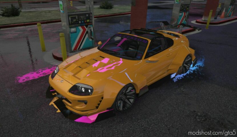 GTA 5 Toyota Vehicle Mod: Supra Convertible WB (Animated Roof) Add-On (Featured)