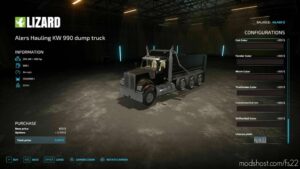 FS22 Kenworth Mod: Alers Hauling Kenworth W990 Dump Truck (Image #7)