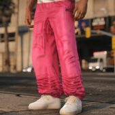 GTA 5 Player Mod: Nike Fleece Pant X Stussy (Image #5)