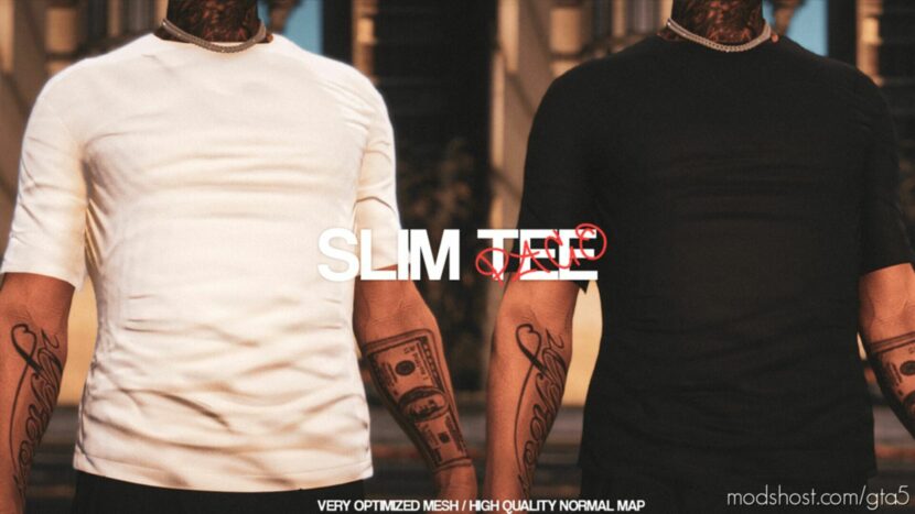 GTA 5 Player Mod: Slim TEE For MP Male (Featured)