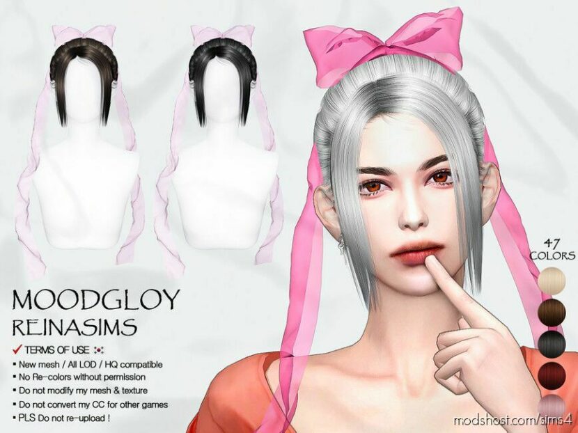 Sims 4 Female Mod: 74 – Moodgloy Hair (Featured)