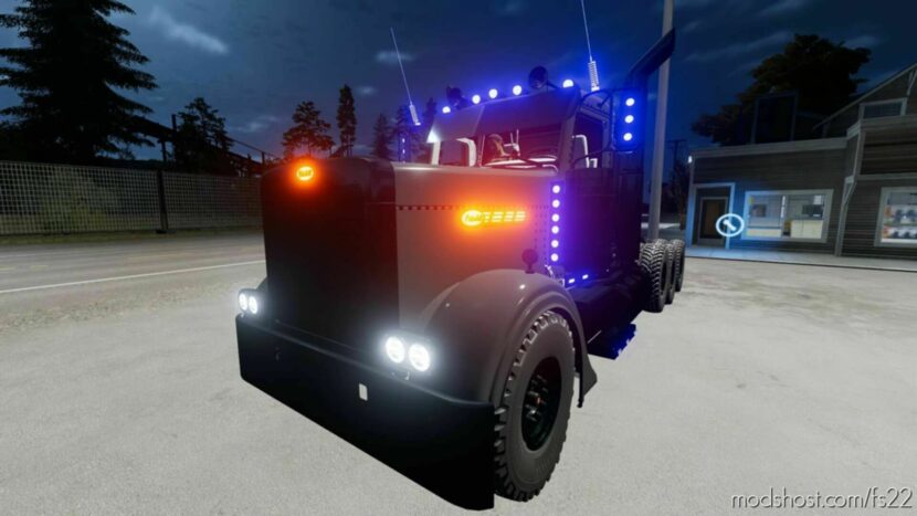 FS22 Peterbilt Truck Mod: Silverback Peterbilt 389 Daycab V1.0.0.2 (Featured)