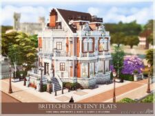 Sims 4 House Mod: Britechester Tiny Flats NO CC (Featured)