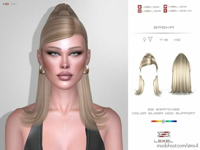 Sims 4 Female Mod: Sasha Hairstyle (Featured)