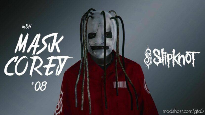 GTA 5 Player Mod: Mask Corey Slipknot MP Freemode (Featured)