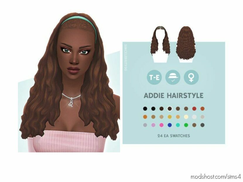 Sims 4 Female Mod: Addie Hairstyle (Featured)