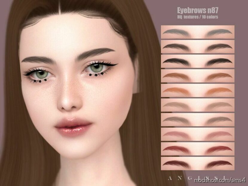 Sims 4 Eyebrows Hair Mod: N87 (Featured)