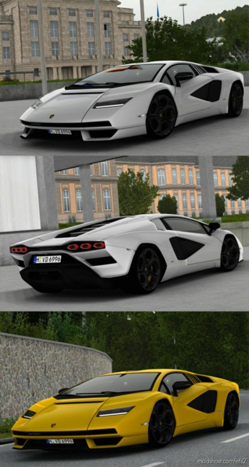 ETS2 Lamborghini Car Mod: Countach LPI 800-4 2022 1.47 (Featured)