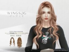 Sims 4 Female Mod: Wings Fluffy Spiral Curls Hair ES0630 (Featured)