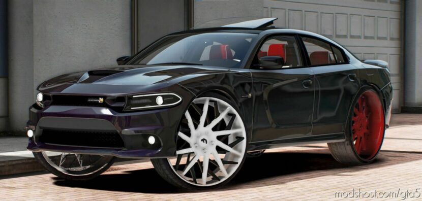 GTA 5 Dodge Vehicle Mod: Charger Scatpack ON Forgiatos (Featured)