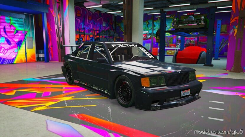 GTA 5 Mercedes-Benz Vehicle Mod: 190E Rocket Bunny (Featured)