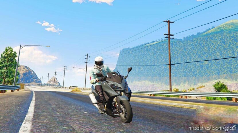 GTA 5 Yamaha Vehicle Mod: 2023 Yamaha Tmax 560 Tech (Featured)