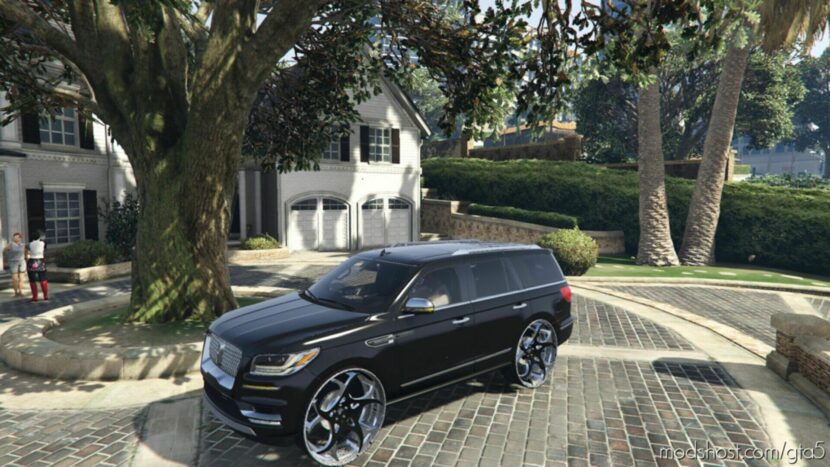 GTA 5 Vehicle Mod: Lincoln Navigator BIG Rims 2022 (Featured)