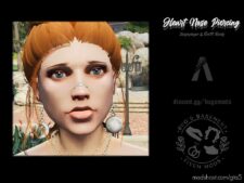 GTA 5 Player Mod: Heart Nose Piercing (Glow In The Dark) MP Female (Image #2)