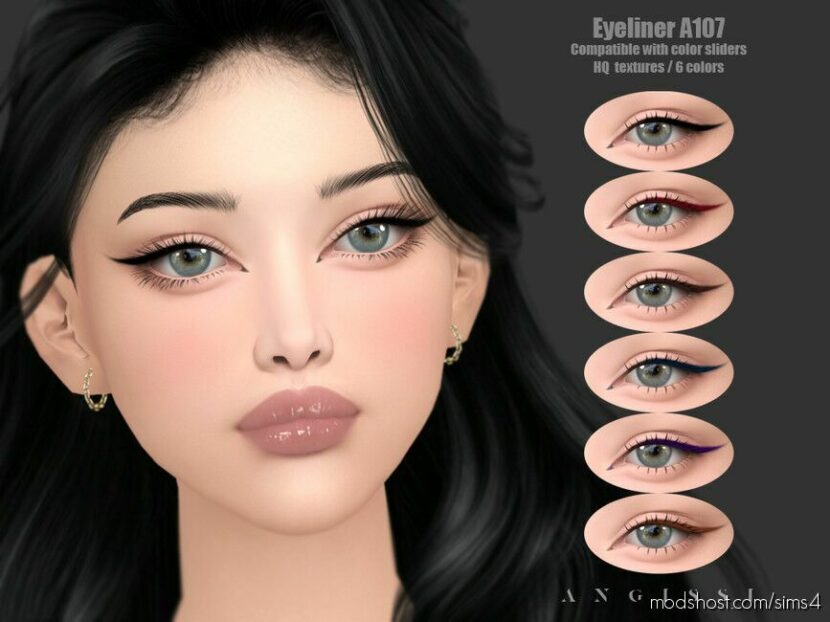 Sims 4 Female Makeup Mod: Eyeliner A107 (Featured)